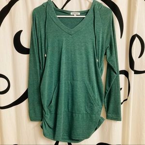 Green Maternity Hoodie